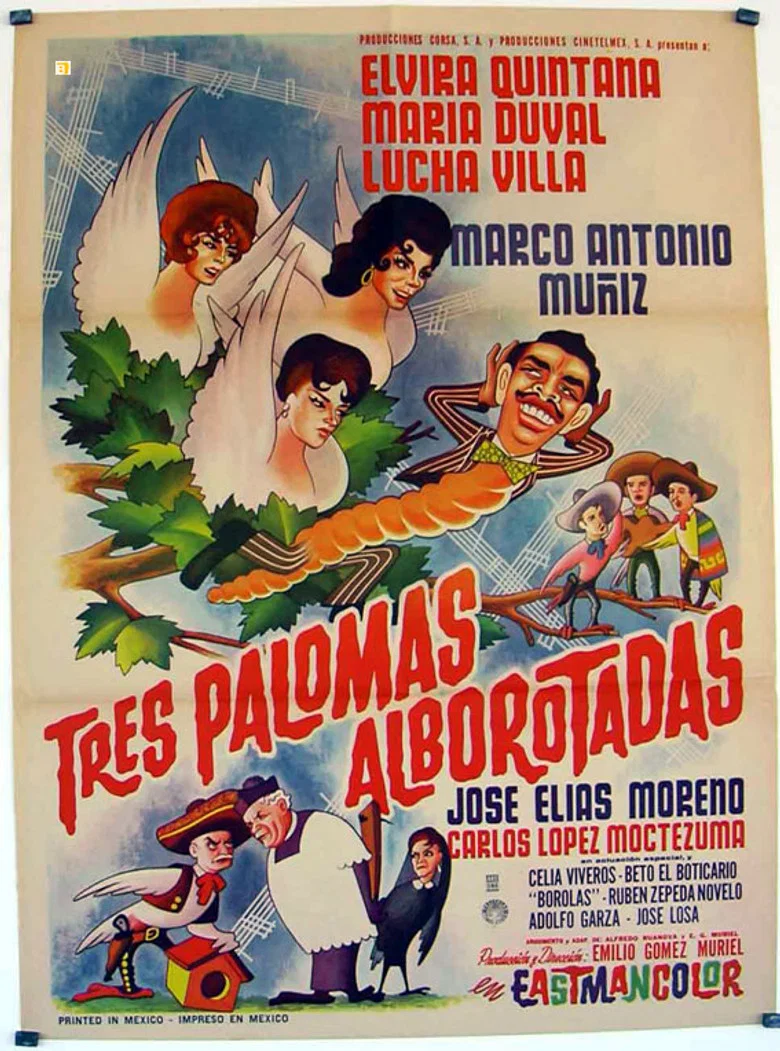Tres palomas alborotadas poster background