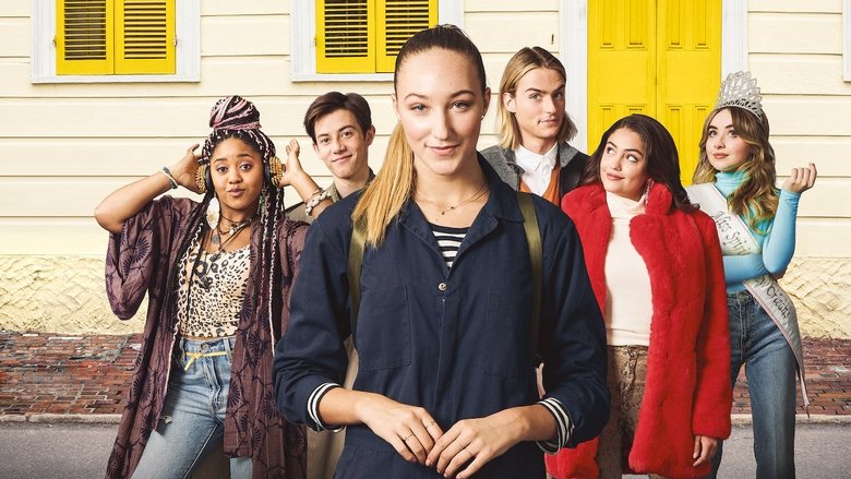 Jodi walks down a high school hallway, her posture hunched, as students whisper and point around her