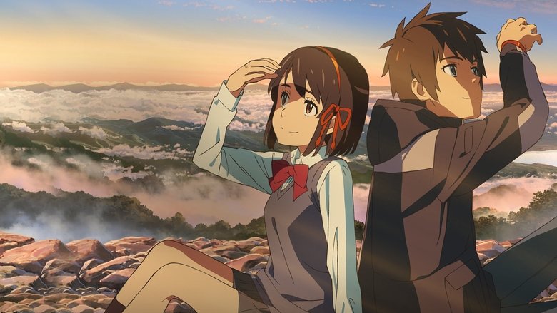 Mitsuha and Taki looking at the sky