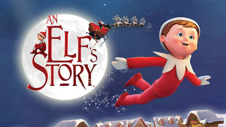 A lone elf stands in a snowy workshop, his tiny hands clutching a broken ornament as the glow of Christmas lights flickers around him.