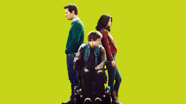 Paul Rudd and Craig Roberts in a diner, the neon sign casting a soft glow over their faces