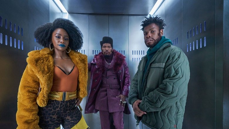The trio of Fontaine, Slick Charles, and Yo-Yo stand under a flickering streetlight, their faces half-lit by neon.