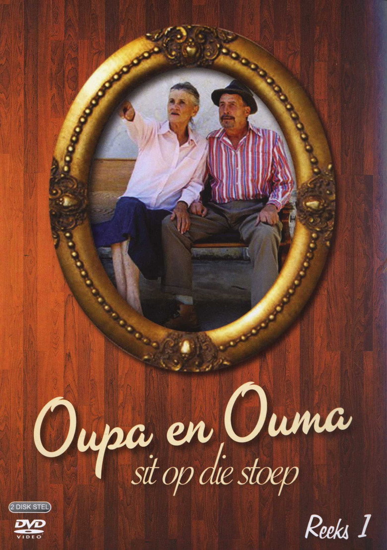 Oupa en Ouma Sit op die Stoep poster background