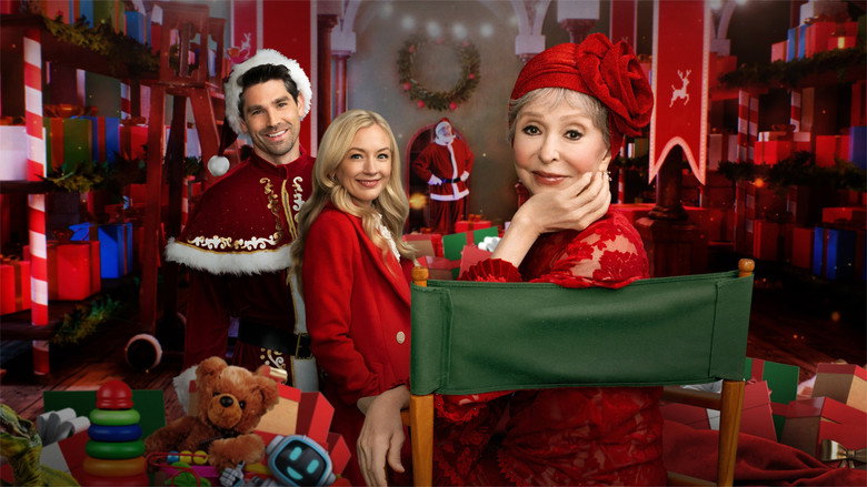 A group of Santa trainees in festive red suits practicing their ho-ho-hos, with one signing in ASL