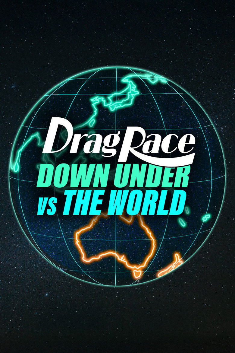 Drag Race Down Under vs The World poster background