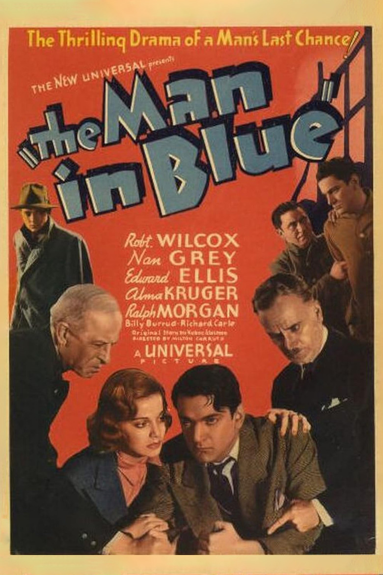 The Man in Blue poster background