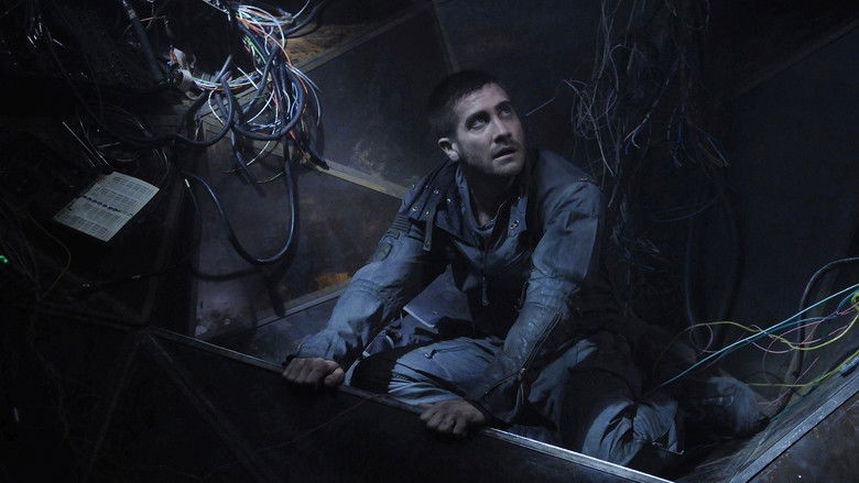 The blurry, digital aesthetic of the pod where Colter Stevens is confined.