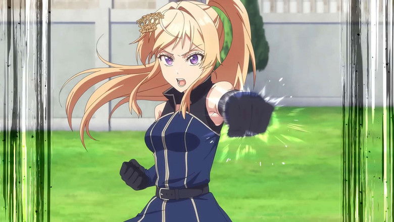 Maria assessing the room with the tactical gaze of a soldier