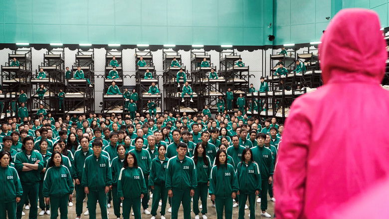 Players lined up in the dormitory