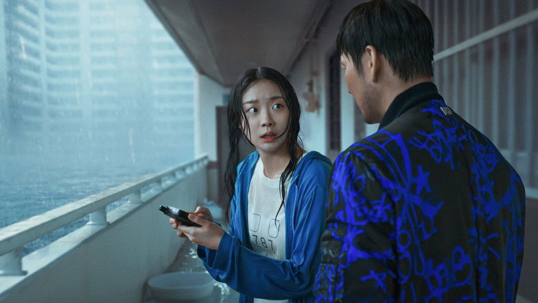 Hee-jo navigating the dark, flooded corridors