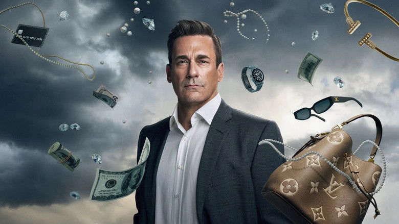 A close-up of a hand trembling slightly as it touches a high-end designer watch sitting on a marble countertop.