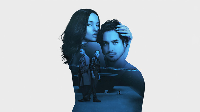 The detectives examining evidence in a brightly lit room