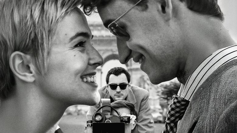 Godard and crew setting up a shot on the streets of Paris