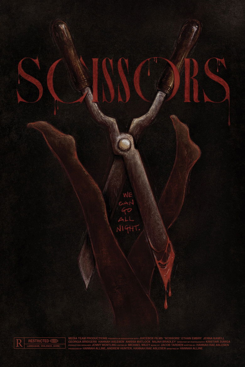 Scissors poster background