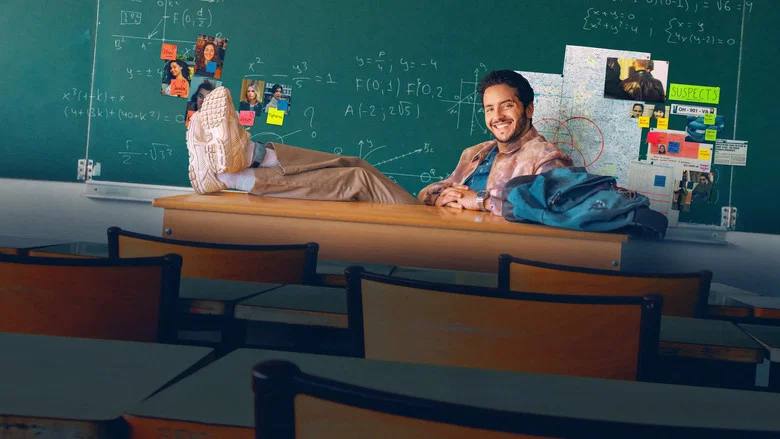 Eddy, mid-explanation, gesturing wildly at a whiteboard covered in nonsensical equations
