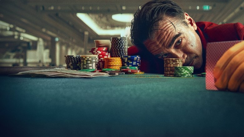 Farrell at the baccarat table, bathed in casino neon