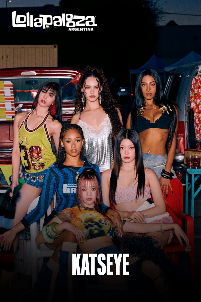 Katseye: Lollapalooza Argentina 2026 poster background