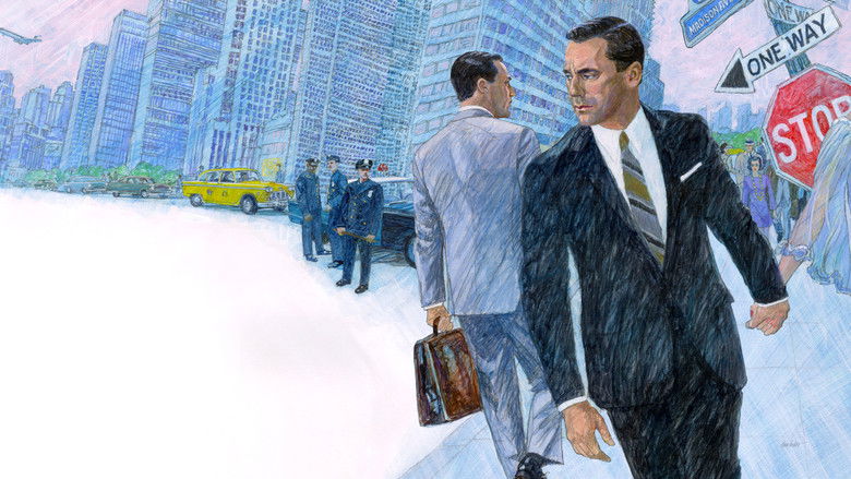 The ensemble cast of Mad Men looking glamorous