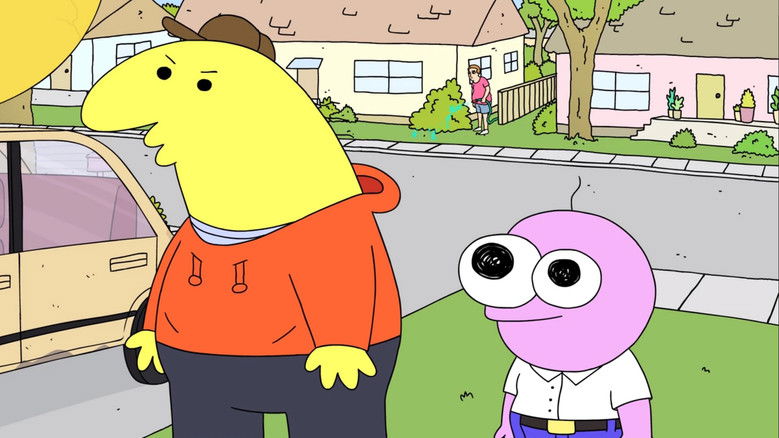 A bizarre character in a dark room