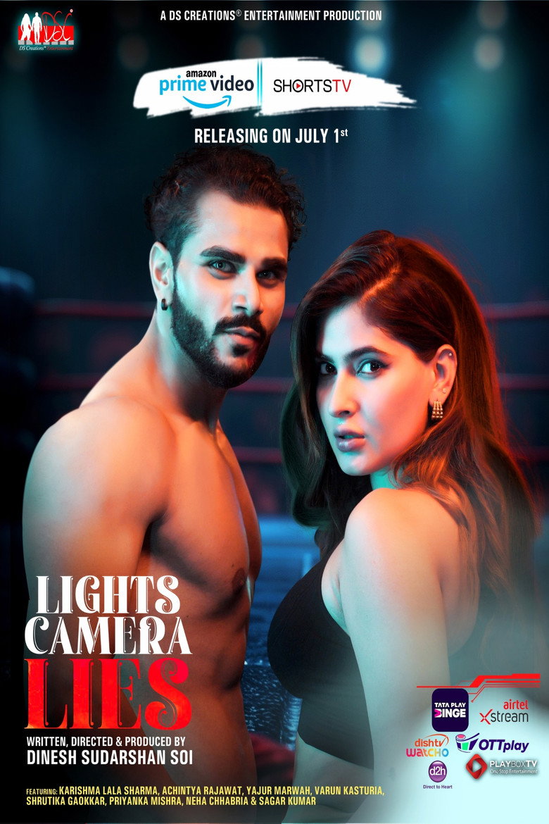 Lights, Camera, Lies poster background