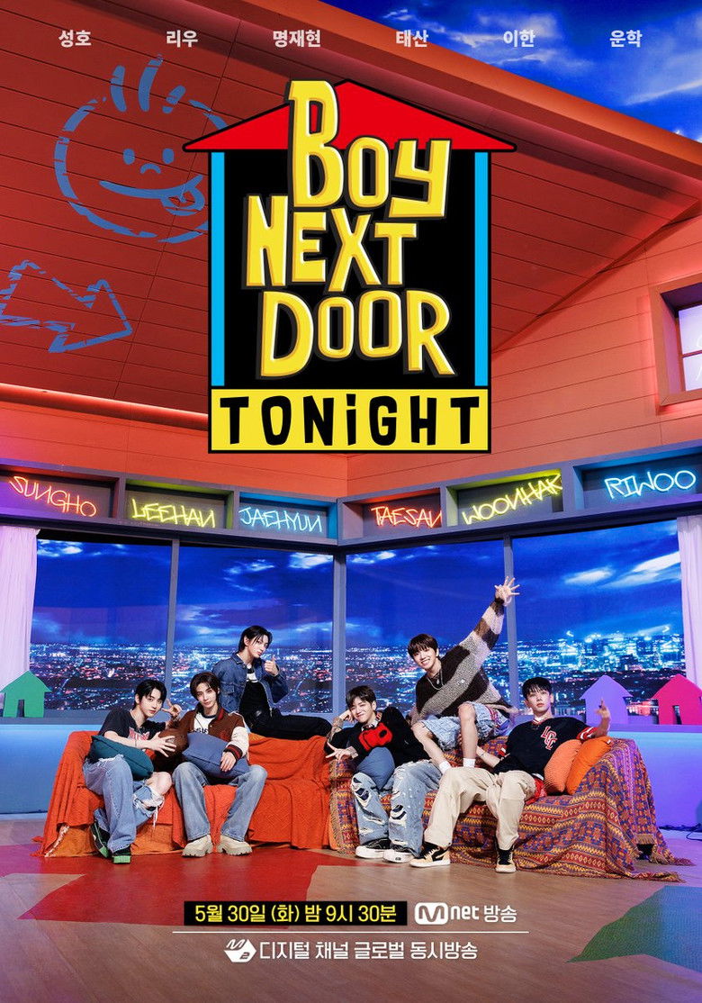 BOYNEXTDOOR TONIGHT poster background