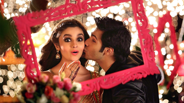 A vibrant song sequence with Varun Dhawan and Alia Bhatt dancing in a colorful market