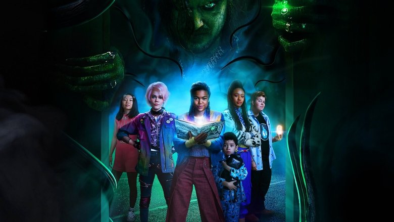 Kelly and Liz stand in a neon-lit alley, surrounded by floating equations and glowing symbols, as they prepare to face the Boogeyman’s minions.
