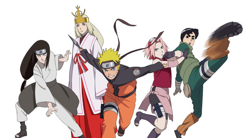 Naruto and Shion standing before the terracotta army, their silhouettes small against the looming figures