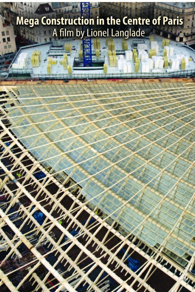 Mega Construction in the Center of Paris poster background