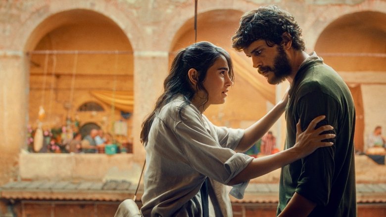 Gökçe stands in a sunlit doorway, her reflection fractured in a mirror, the manuscript clutched in her hands like a grenade.