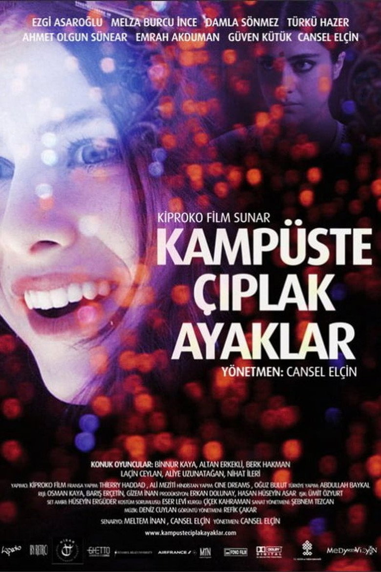 Kampüste Çıplak Ayaklar poster background