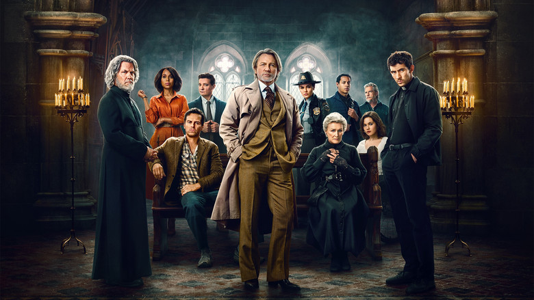 A brooding, shadowy scene in the upstate New York parish