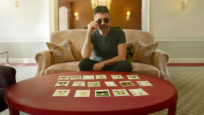 Simon Cowell in a brightly lit audition room