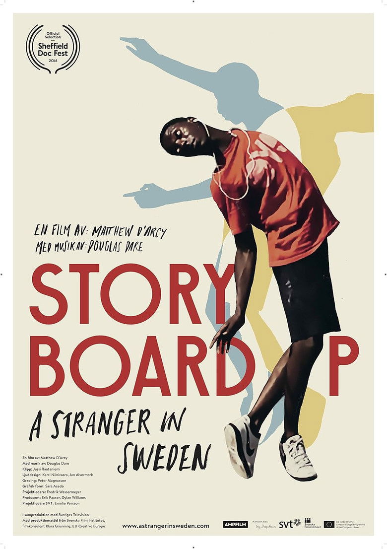 Storyboard P, a Stranger in Sweden poster background