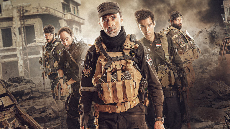 A smoke-filled street in Mosul, the SWAT team moving through the haze, their faces grim and determined