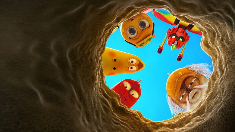 Yellow the larva lets out a massive fart, propelling himself and Red through the air