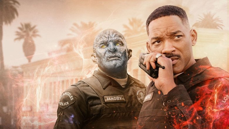 A tense moment in the LAPD cruiser, where Daryl Ward and Nick Jakoby navigate the uneasy partnership at the heart of *Bright*.