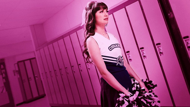 A dimly lit high school hallway, lockers casting long shadows, the camera angled to make the space feel both familiar and claustrophobic.