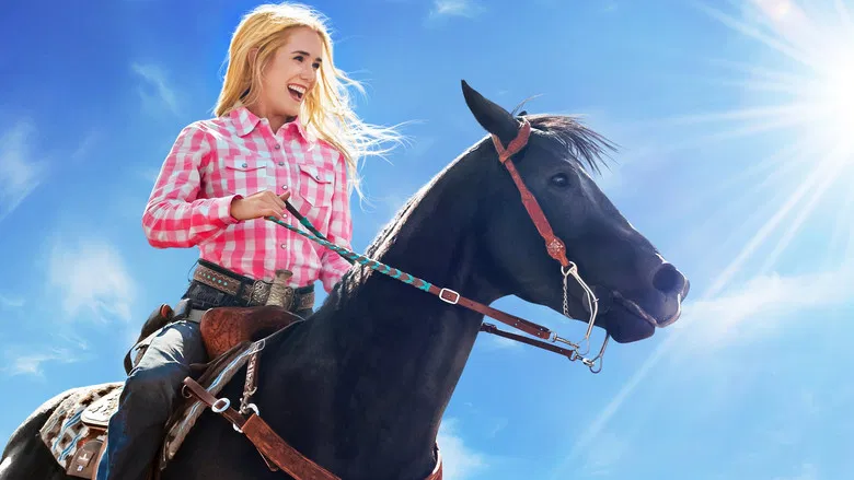 Amberley Snyder mid-ride, her body low over the horse’s neck, the world a blur of motion