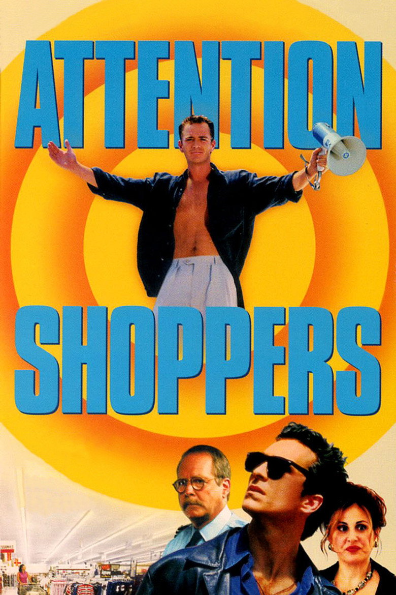 Attention Shoppers poster background
