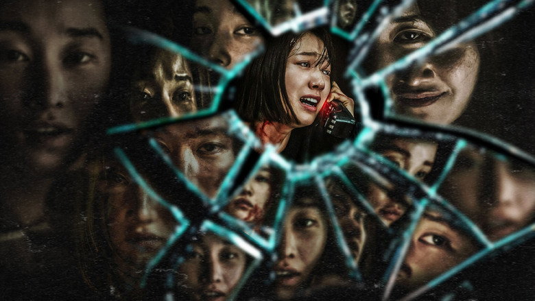 A dimly lit room where a woman clutches a landline phone, her face half-shadowed in tension