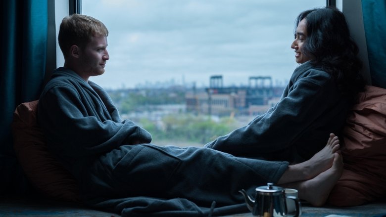 Skinner looking out the window of a dim apartment