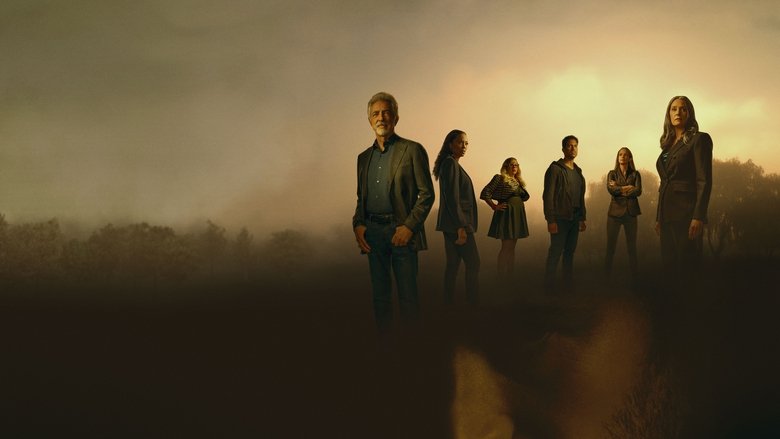 The team gathers in a tense, dimly lit conference room, surrounding a whiteboard covered in crime scene photos and connections.