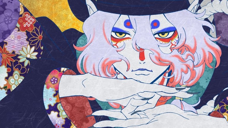 The vibrant, flat aesthetic of the film, capturing the surreal, paper-like quality of the animation