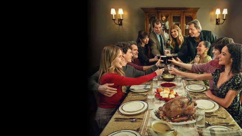 The family gathered around the Thanksgiving table
