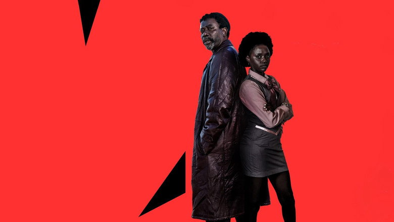 A dimly lit alleyway in Johannesburg, neon signs flickering in the background, where Frank and Lucy take shelter from their pursuers.