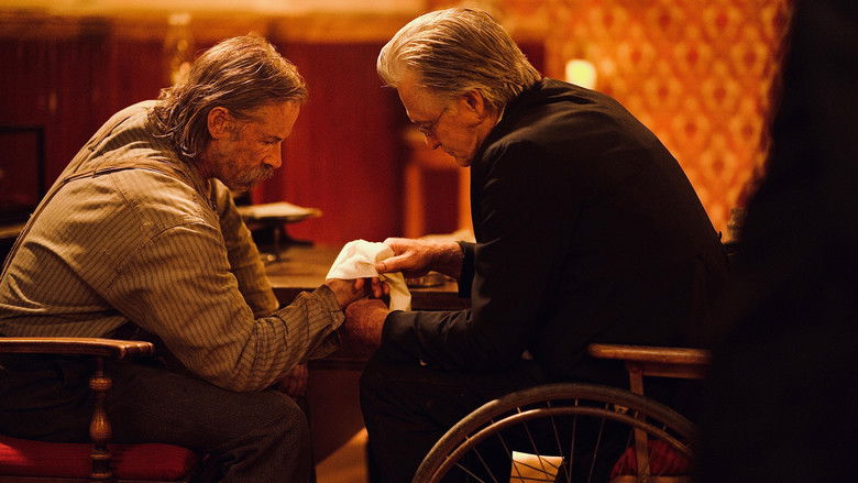 A tense, quiet moment between the doctor and the mother on the trail