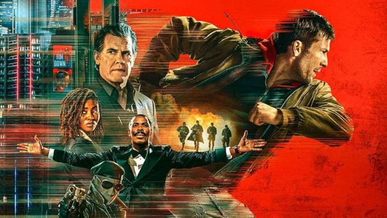 Glen Powell looking desperate on the run