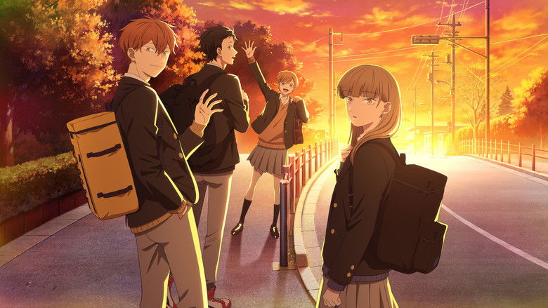 Koyuki walking alone through the school courtyard, her posture guarded and detached