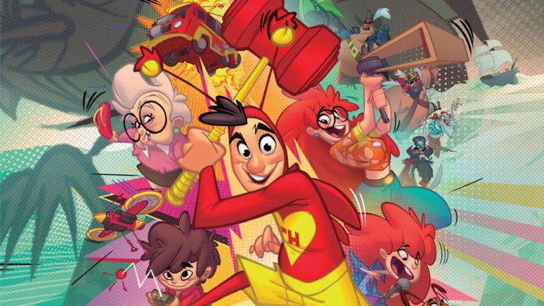 A chaotic fight sequence with a villain